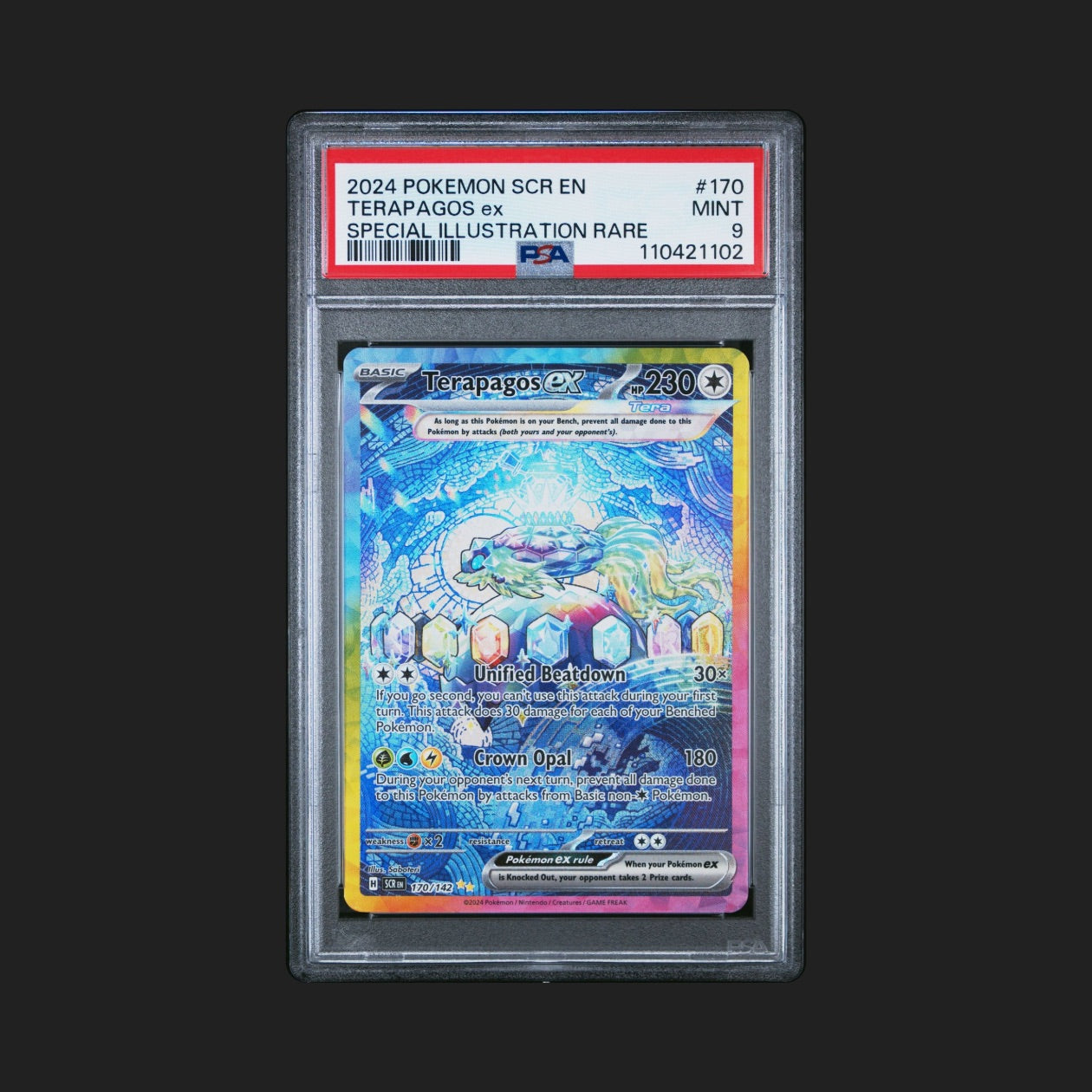 Terapagos ex - 170/142 - SV07: Stellar Crown (SCR) - PSA 9