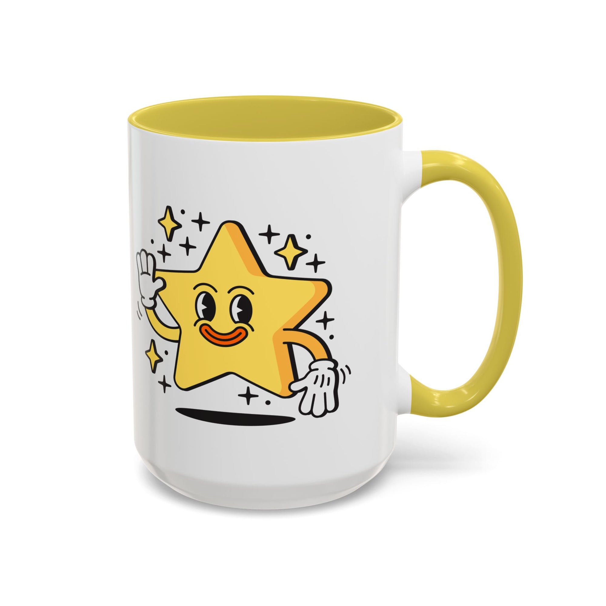 Lucky Star Coffee Mug (11oz/15oz) — Cute Waving Star Gift
