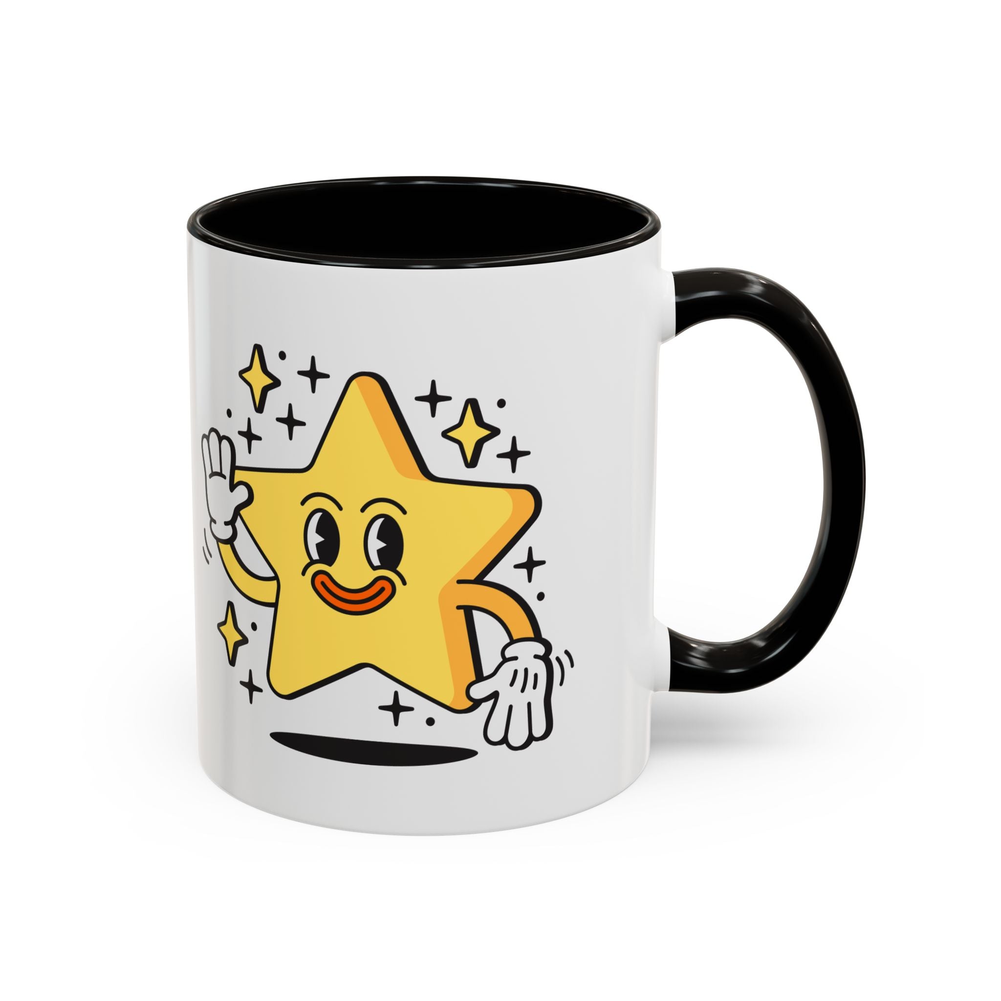 Lucky Star Coffee Mug (11oz/15oz) — Cute Waving Star Gift