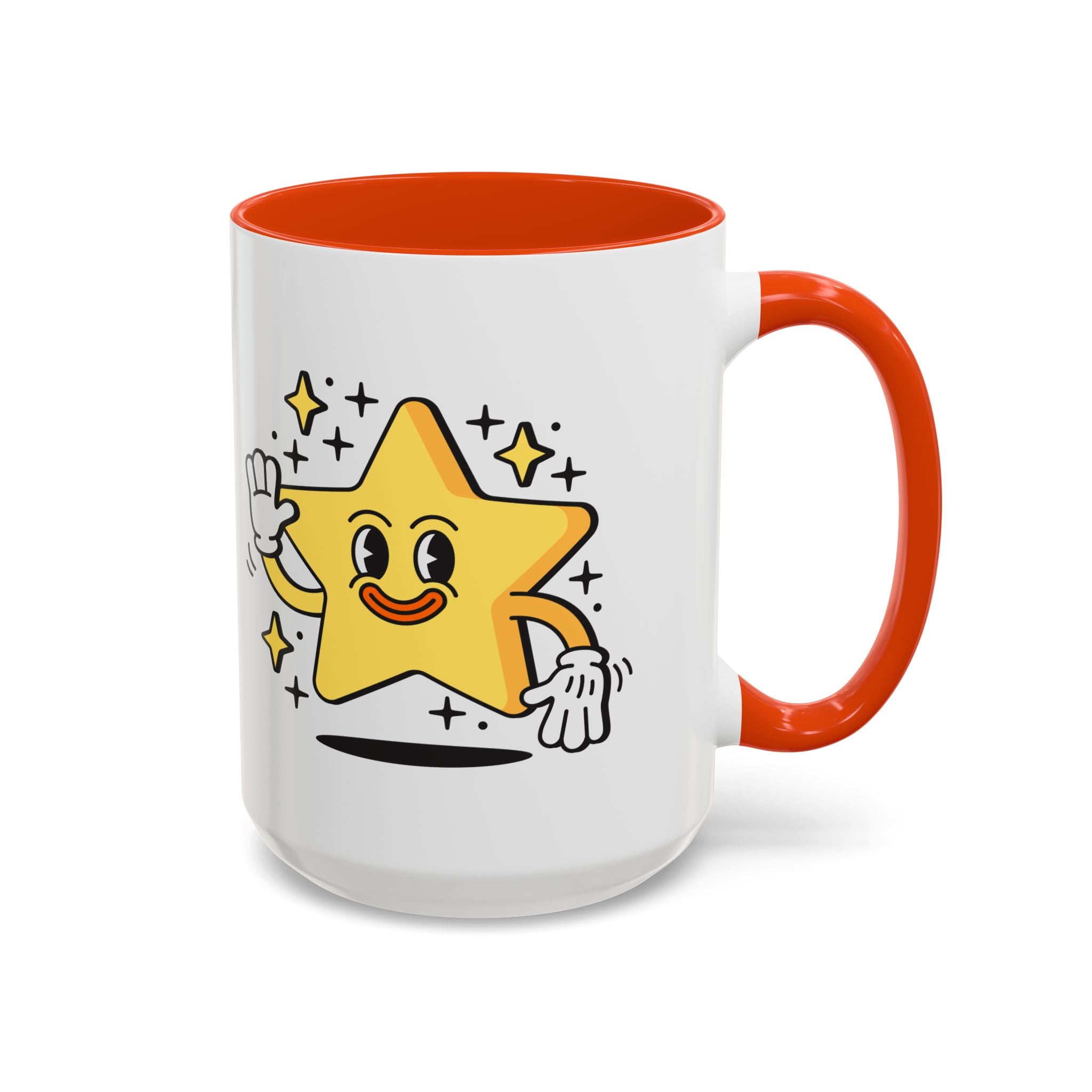 Lucky Star Coffee Mug (11oz/15oz) — Cute Waving Star Gift