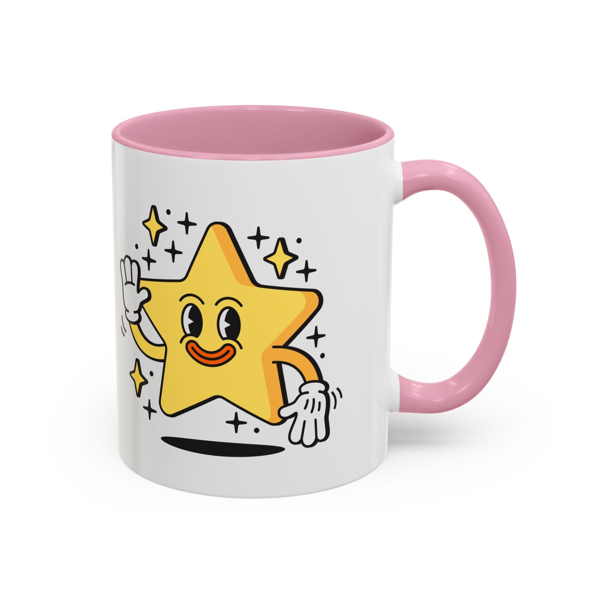 Lucky Star Coffee Mug (11oz/15oz) — Cute Waving Star Gift