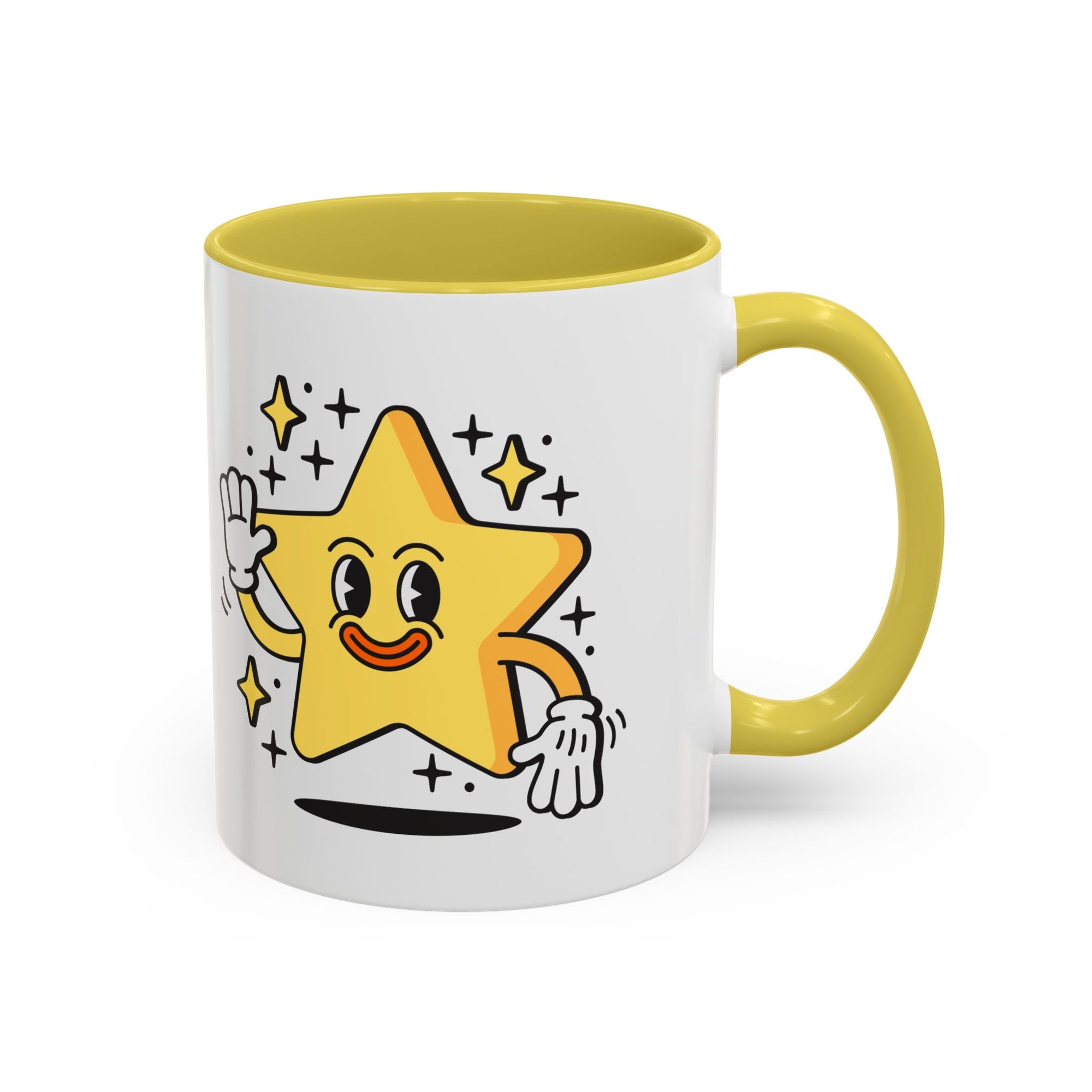 Lucky Star Coffee Mug (11oz/15oz) — Cute Waving Star Gift