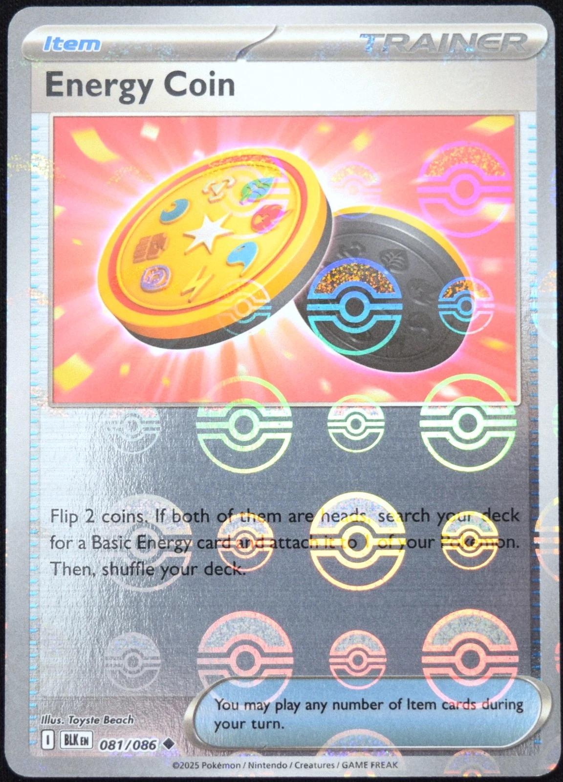 Energy Coin (Poke Ball Pattern) - SV: Black Bolt (BLK)