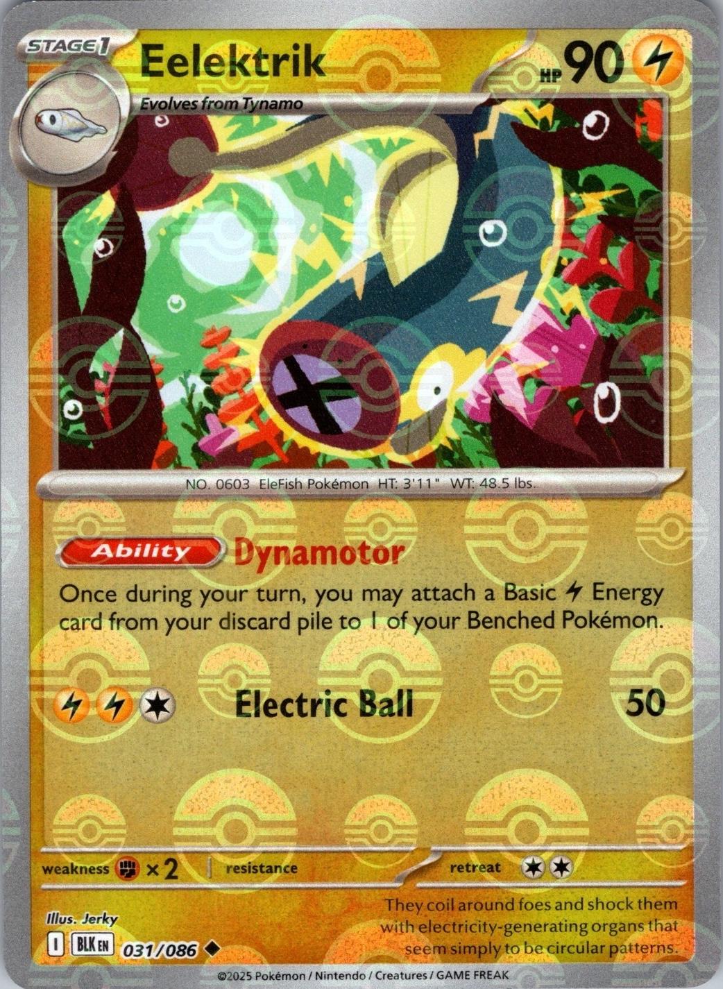 Eelektrik (Poke Ball Pattern) - SV: Black Bolt (BLK)