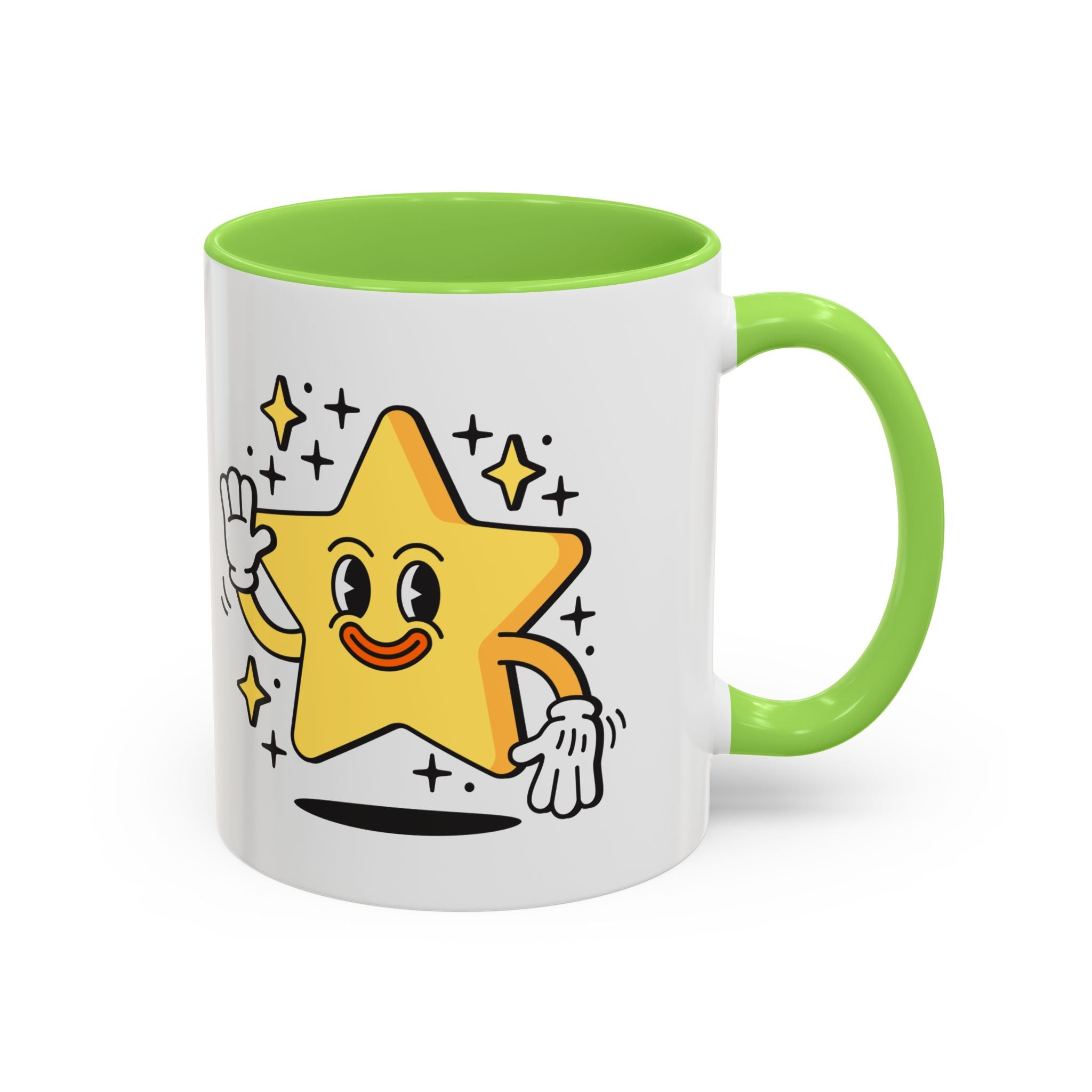 Lucky Star Coffee Mug (11oz/15oz) — Cute Waving Star Gift