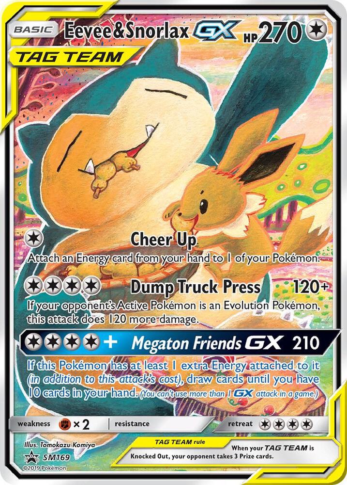 Eevee & Snorlax GX - SM169 - SM Promos (SMP) - PSA 9