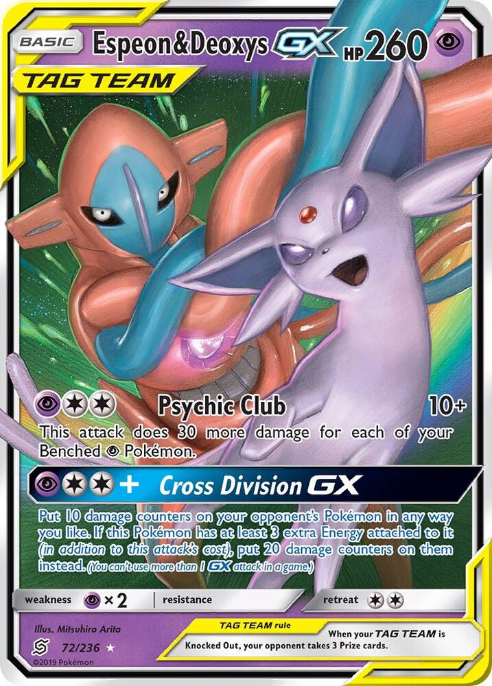 Espeon & Deoxys GX - SM - Unified Minds (SM11) - PSA 10