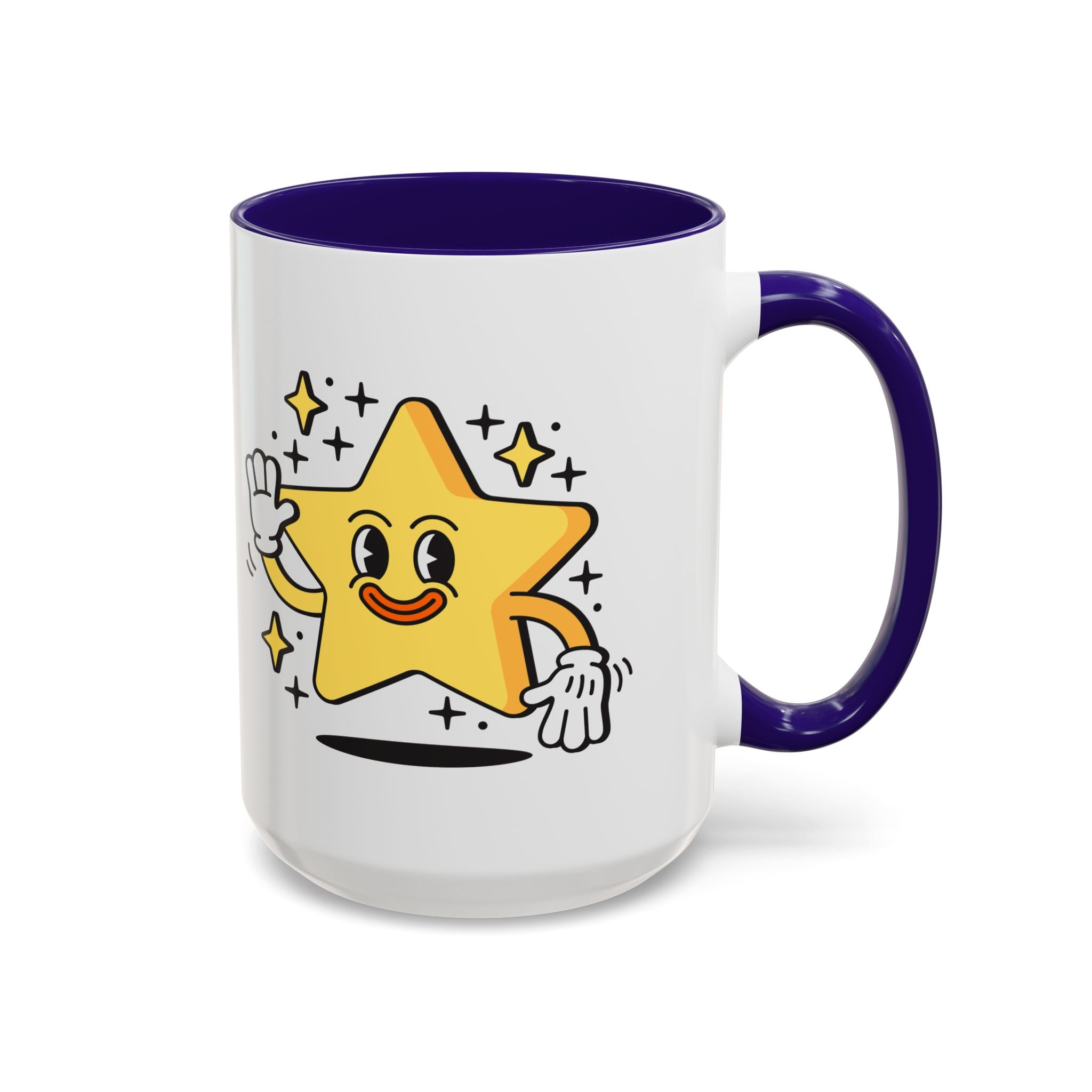 Lucky Star Coffee Mug (11oz/15oz) — Cute Waving Star Gift