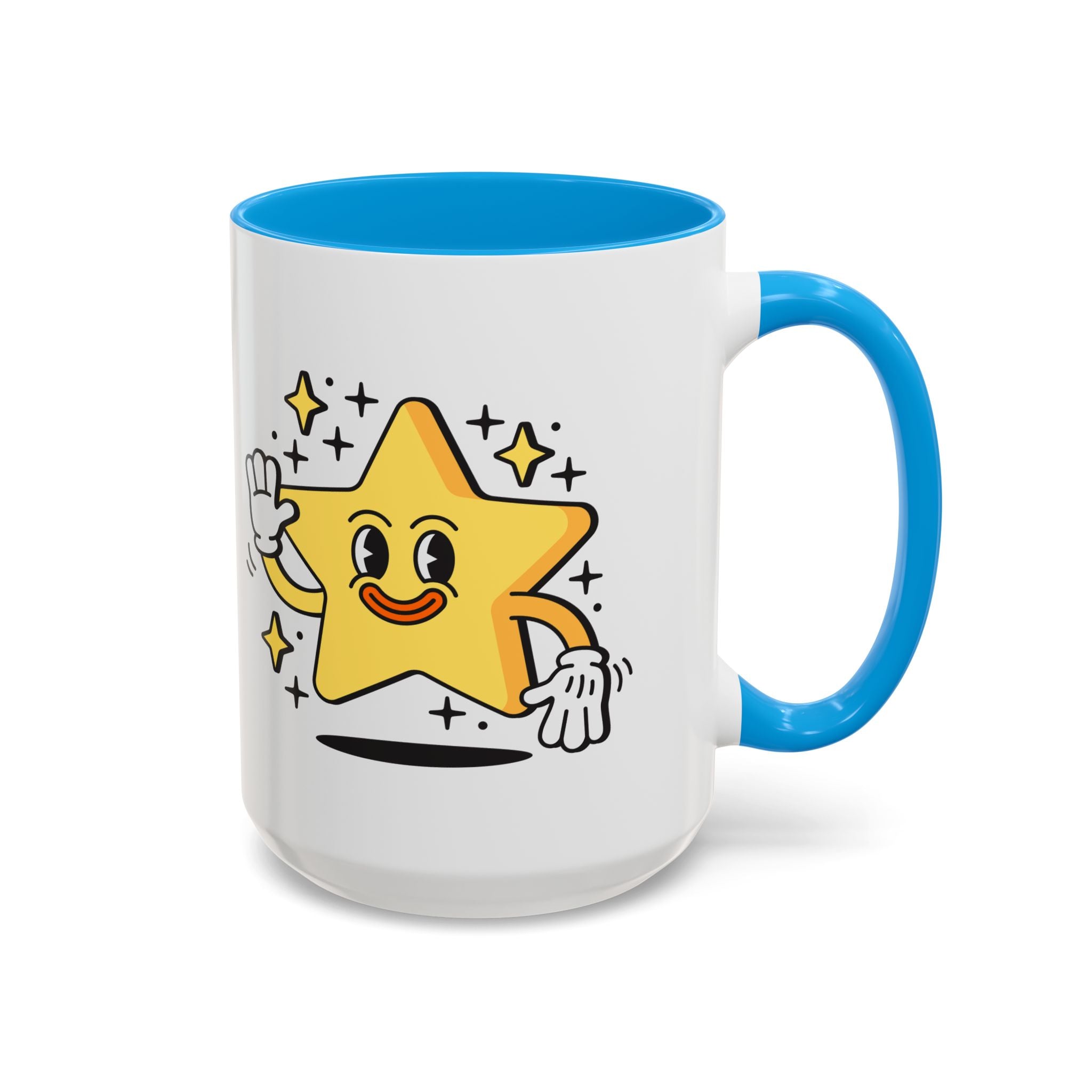 Lucky Star Coffee Mug (11oz/15oz) — Cute Waving Star Gift