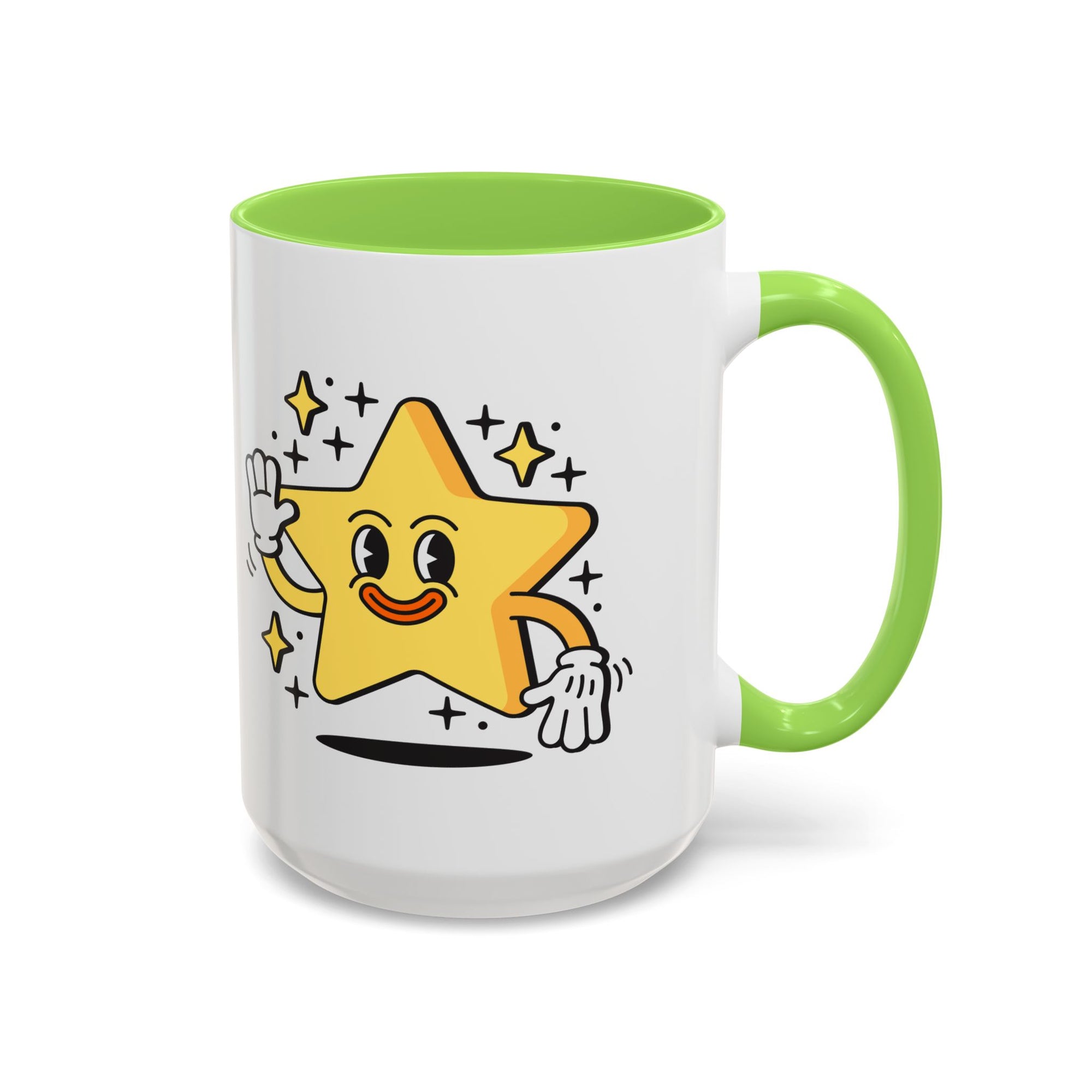 Lucky Star Coffee Mug (11oz/15oz) — Cute Waving Star Gift