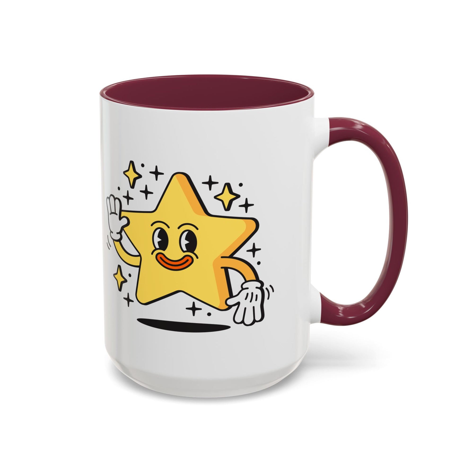 Lucky Star Coffee Mug (11oz/15oz) — Cute Waving Star Gift