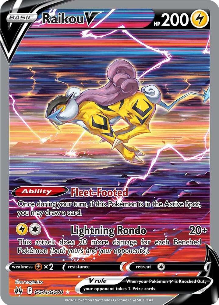 Raikou V - SWSH: Crown Zenith: Galarian Gallery (CRZ:GG) - PSA 10