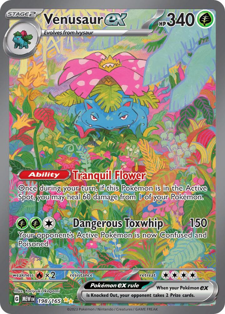 Venusaur ex - 198/165 - SV: Scarlet & Violet 151 (MEW) - PSA 9