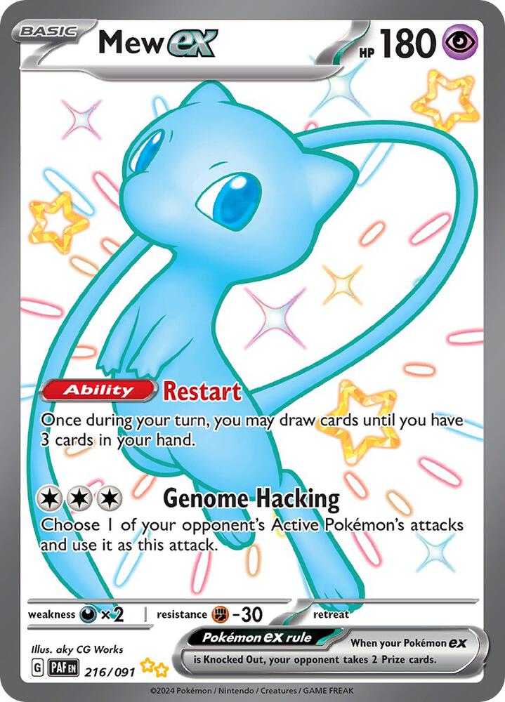 Mew ex - 216/091 - SV: Paldean Fates (PAF) - PSA 10