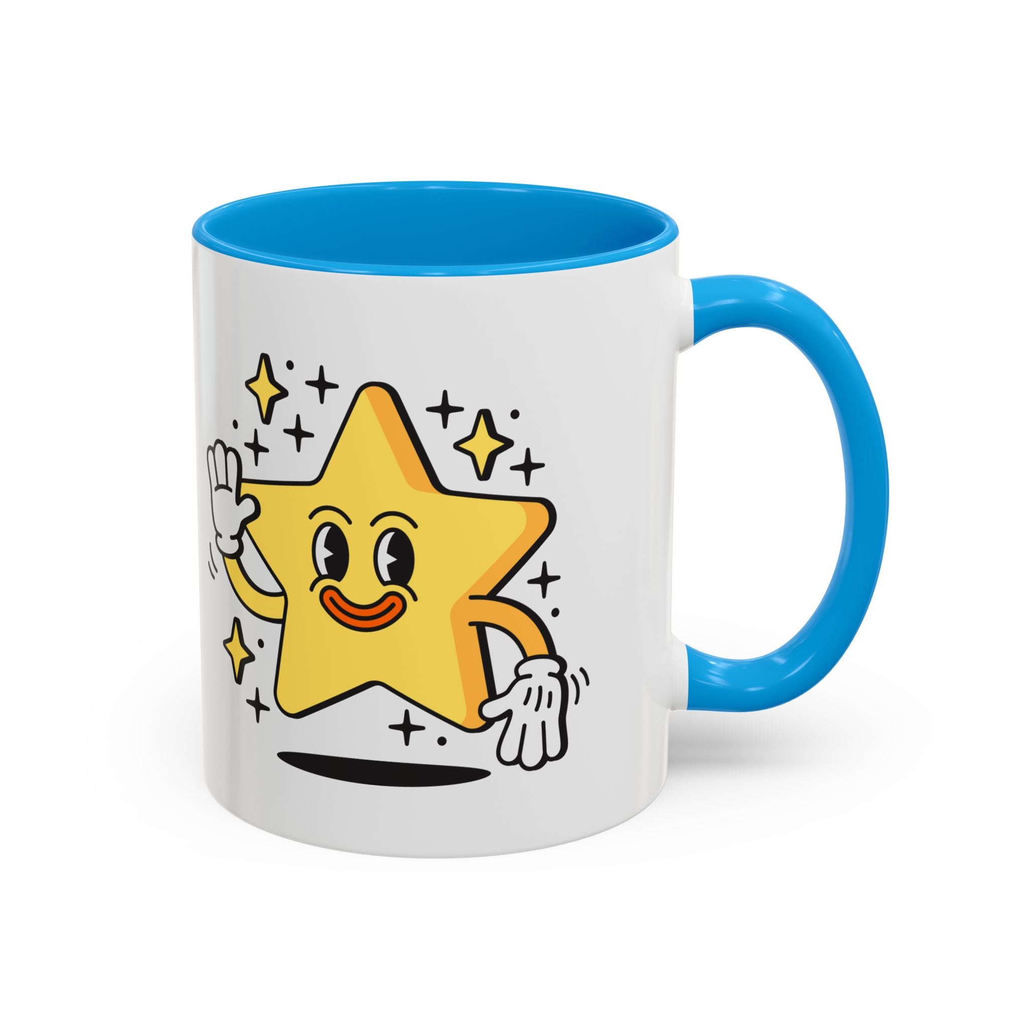Lucky Star Coffee Mug (11oz/15oz) — Cute Waving Star Gift