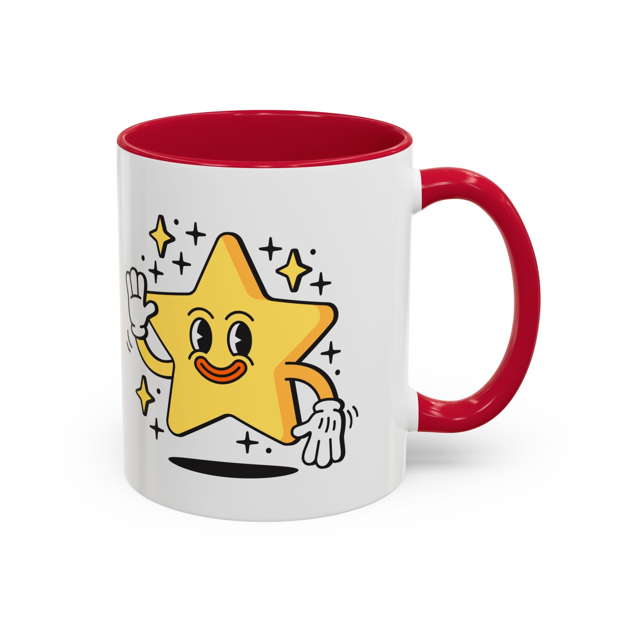 Lucky Star Coffee Mug (11oz/15oz) — Cute Waving Star Gift
