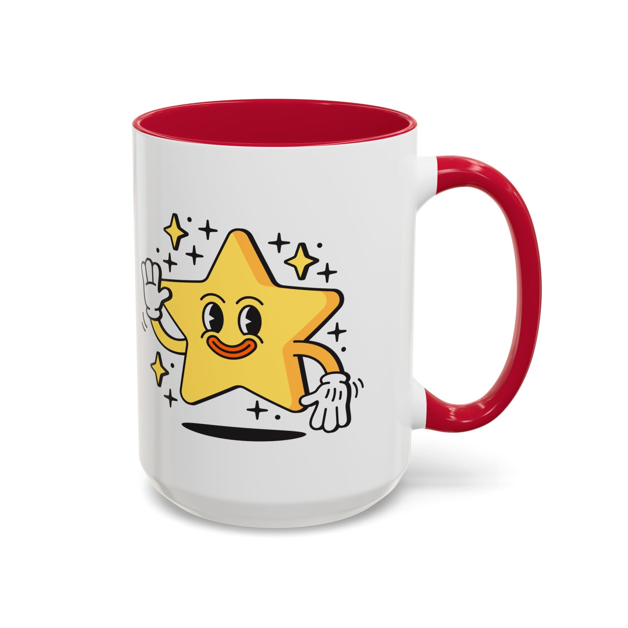Lucky Star Coffee Mug (11oz/15oz) — Cute Waving Star Gift