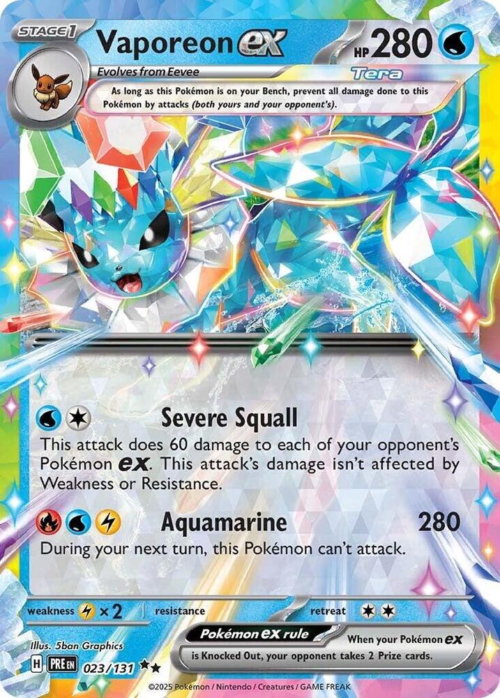 Vaporeon ex - 023/131 - SV: Prismatic Evolutions (PRE)