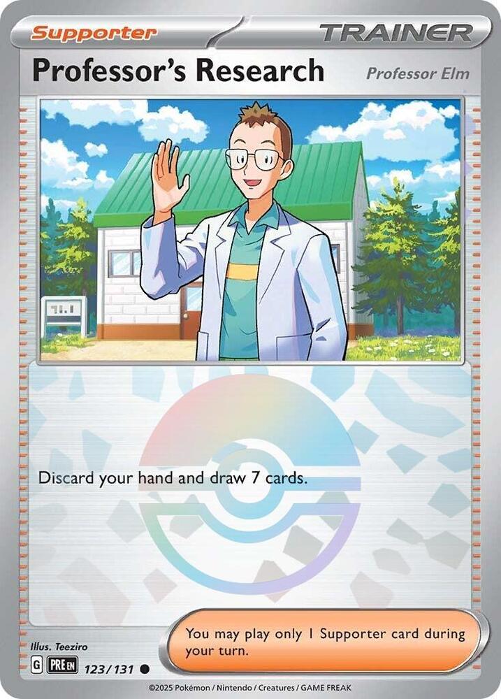 Professor's Research [Professor Elm] (Poke Ball Pattern) - SV: Prismatic Evolutions (PRE)