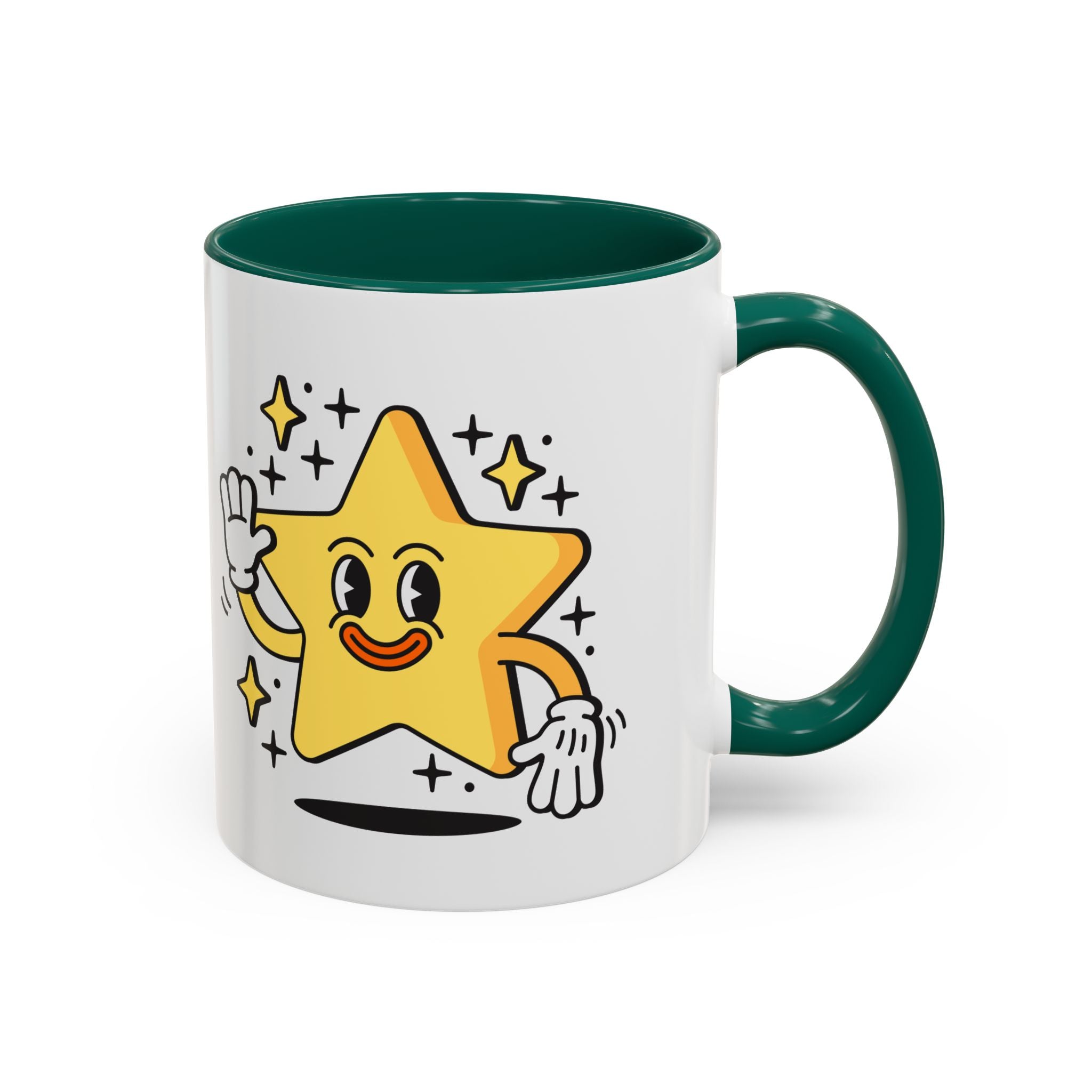 Lucky Star Coffee Mug (11oz/15oz) — Cute Waving Star Gift