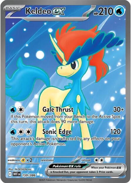 Keldeo ex - 159/086 - SV: White Flare (WHT)