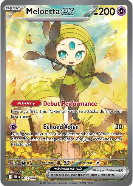 Meloetta ex - 167/086 - SV: Black Bolt (BLK) - PSA 9