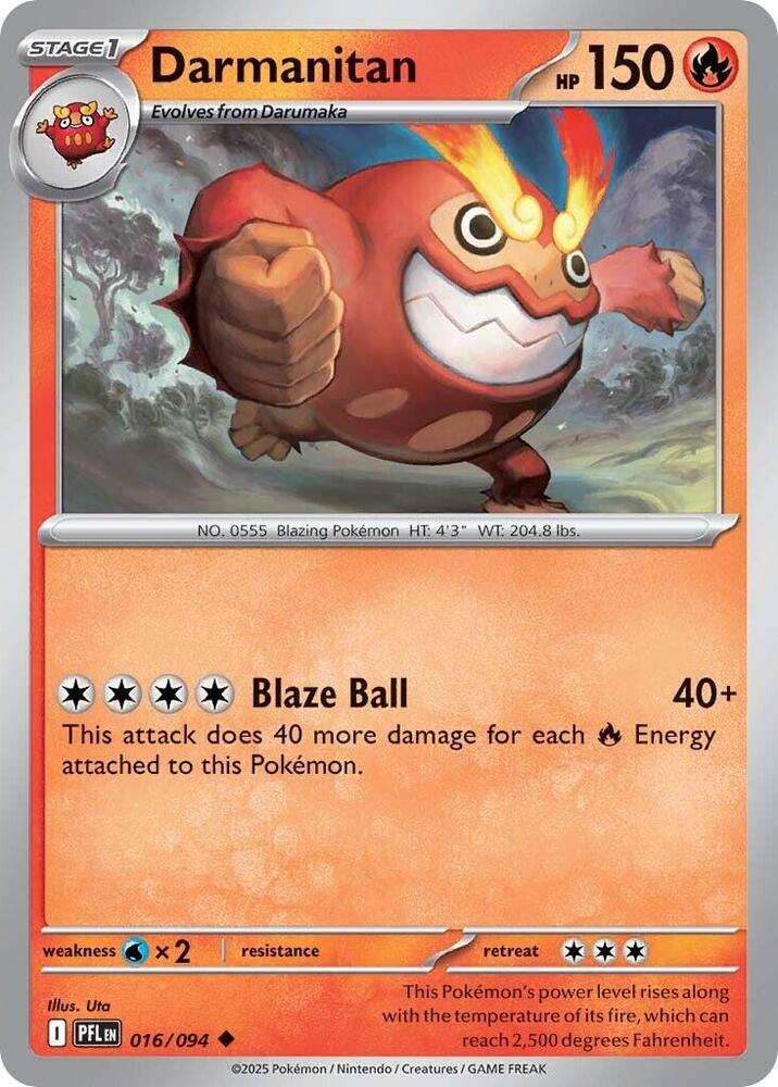 016/094 Darmanitan - ME02: Phantasmal Flames (PFL) (Reverse Holo)