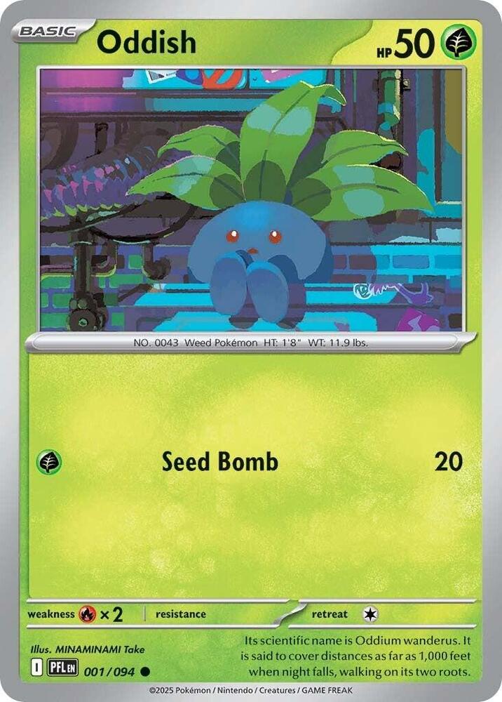 001/094 Oddish - ME02: Phantasmal Flames (PFL) (Reverse Holo)