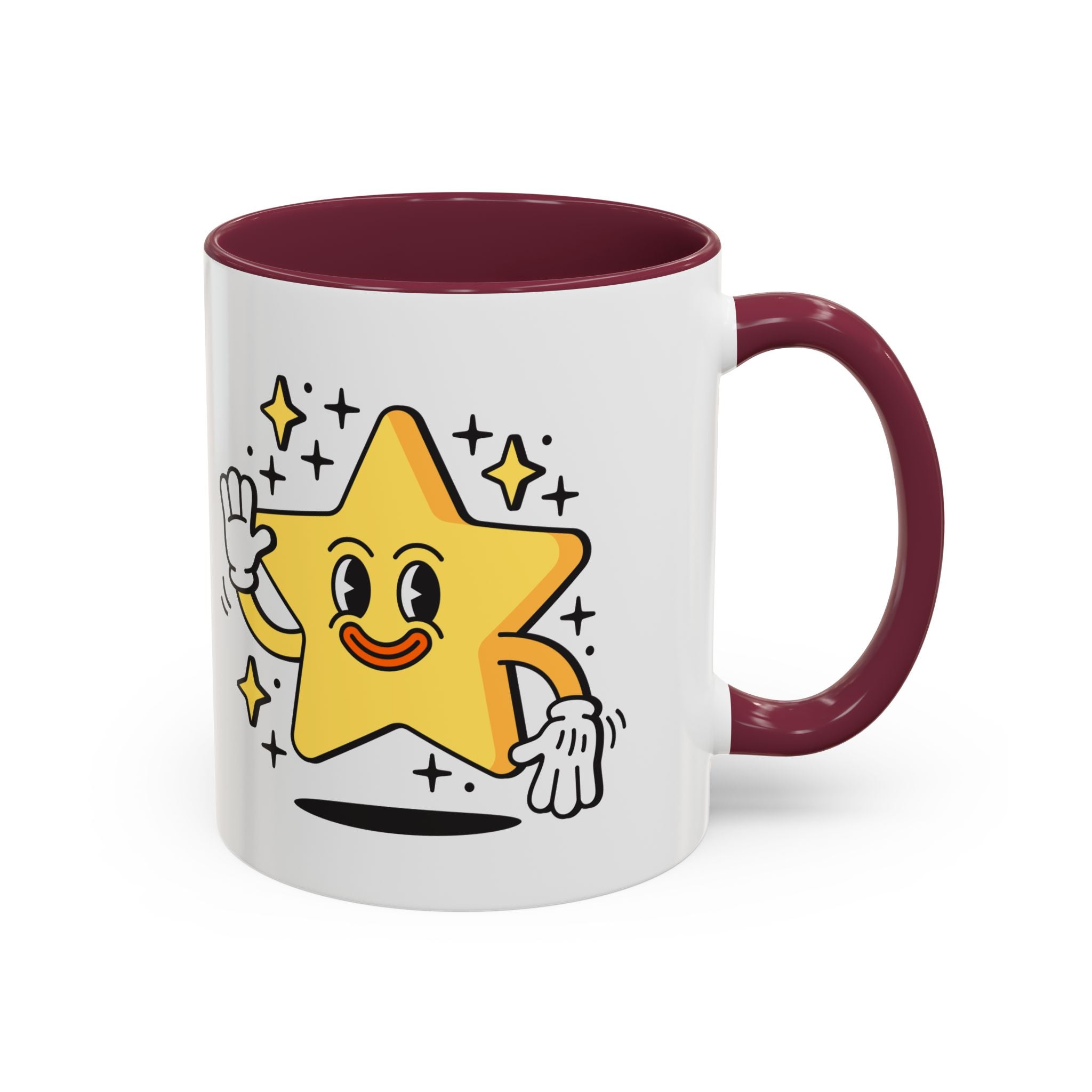 Lucky Star Coffee Mug (11oz/15oz) — Cute Waving Star Gift