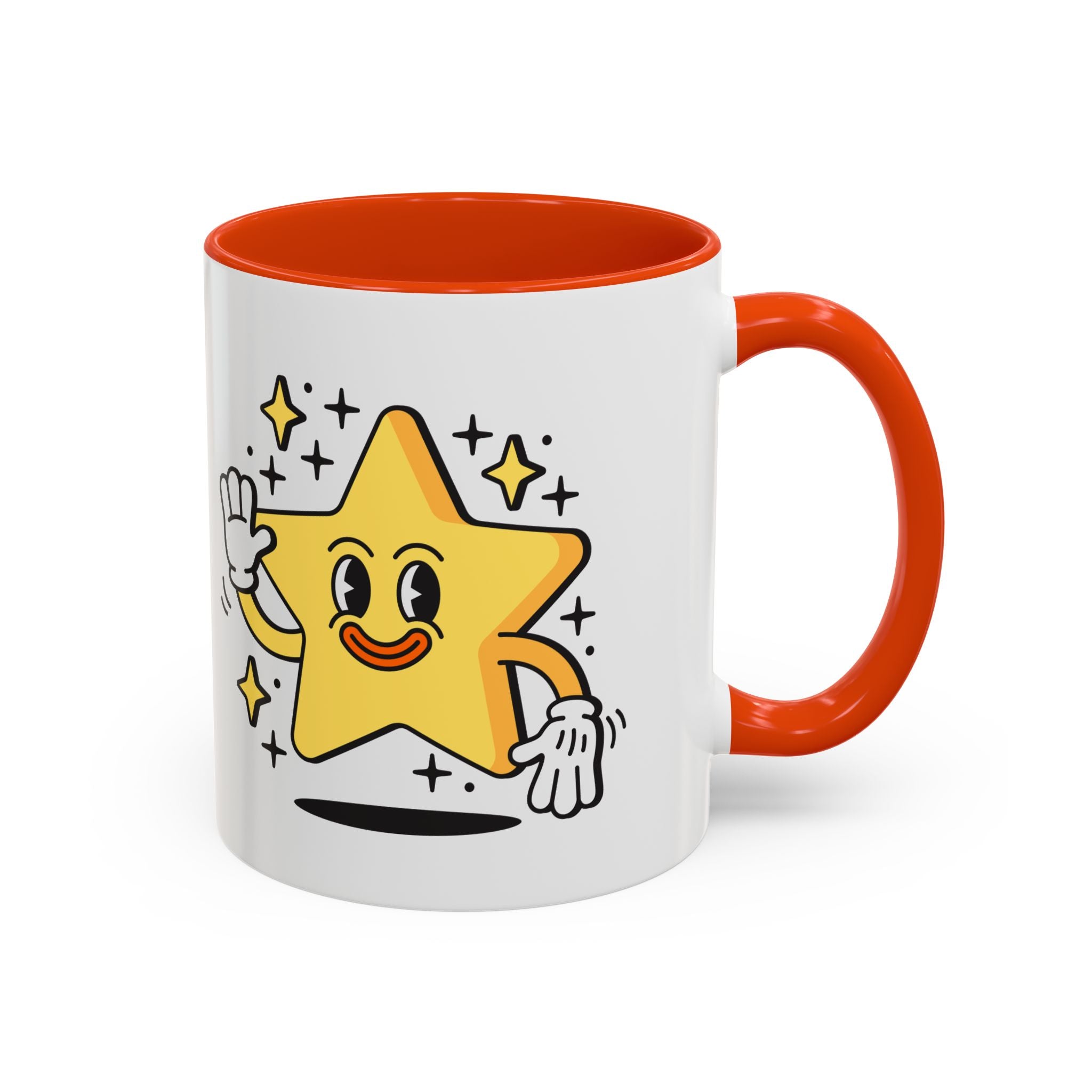 Lucky Star Coffee Mug (11oz/15oz) — Cute Waving Star Gift