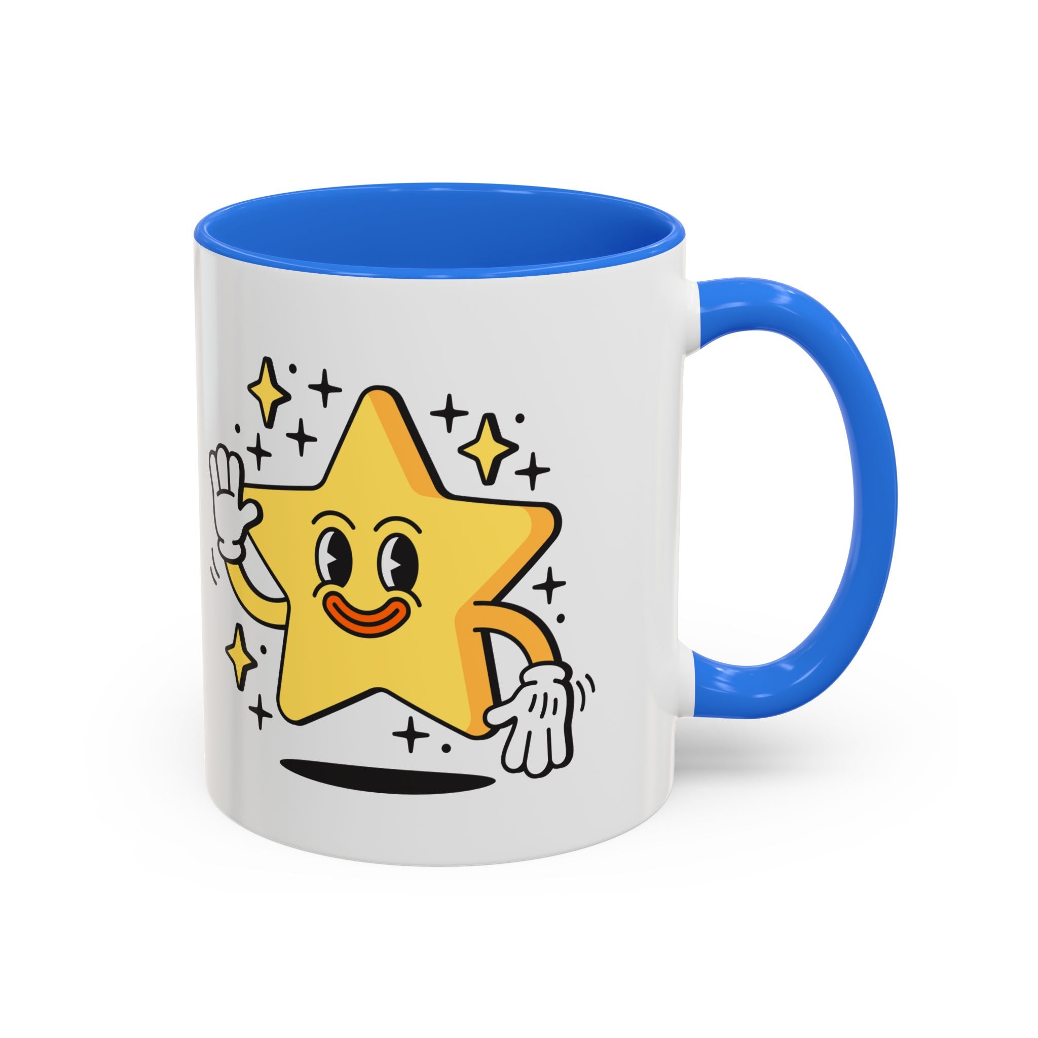 Lucky Star Coffee Mug (11oz/15oz) — Cute Waving Star Gift