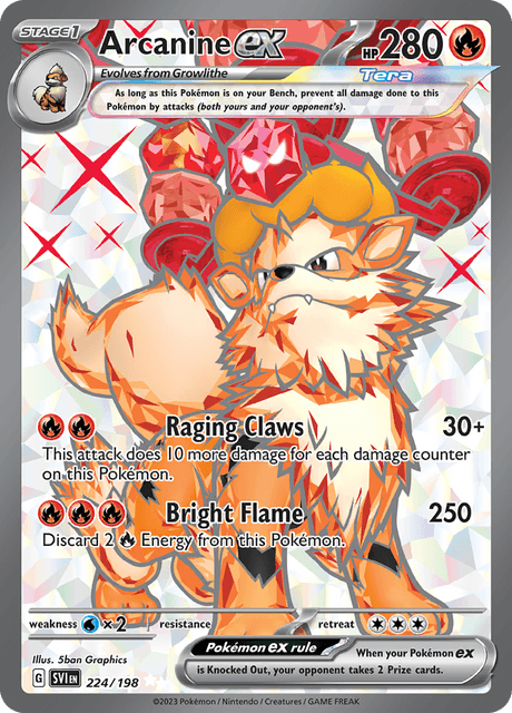 Arcanine ex - 224/198 - SV01: Scarlet & Violet Base Set (SV1)