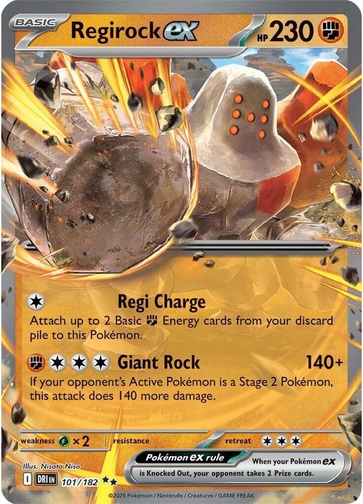 Regirock ex - 101/182 - SV10: Destined Rivals