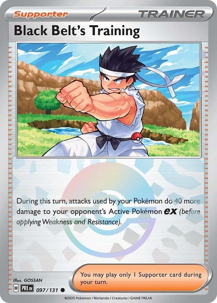 Black Belt's Training - 097/131 (Poke Ball Pattern) - SV: Prismatic Evolutions (PRE)